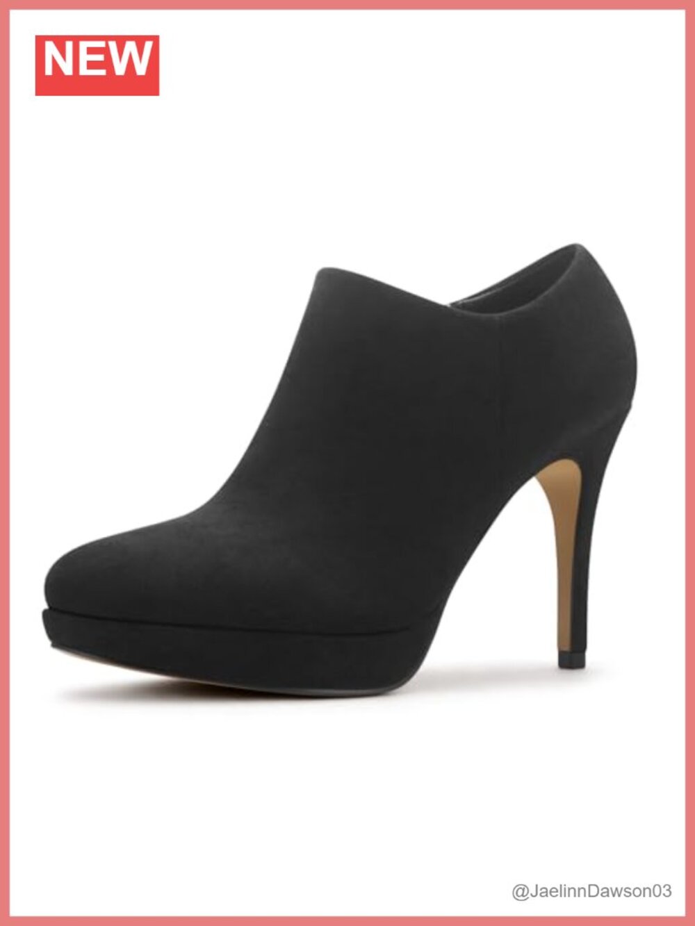 Faux Suede Stiletto Ankle Booties with Rhinestones, Zip Closure, Platform